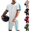 2023 été sport T-shirt hommes col rond décontracté à manches courtes Shorts deux pièces ensemble hommes survêtements survêtement hommes