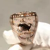 KIBO Jewelry Custom Luxury Hip Hop 925 Sterling Silver Gold Plated Two Tone Iced Out Champion Moissanite Men Champion Ring