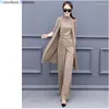 Women's Two Piece Pants 2023 Knitted 3 Pieces Set Women Tracksuit Long Sleeve Cardigan And Sleeveless Pullover Tops Wide Leg Suit Sets