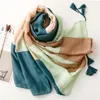 Scarves Fashion Color Blocked Plaid Tassel Viscose Shawl Scarf Lady High Quality Thick Pashmina Hijabs And Wraps Muslim Sjaal 180 90Cm