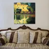 Beaux Paysages Toile Art Schloss Kammer sur Attersee Gustav Klimt Peinture À L'huile À La Main Décor De Salle De Bains