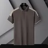 Polos de la mode masculine Patchwork Patchwork Men de polo Tops de sports décontractés tendance à manches courtes Slim T-shirt Summer Summer Male