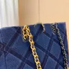 Denim Totes Bolsos Cadenas Diseñador Marca Bolso 23C Crossbody Bolsos de lujo Moda Hombro Bolso de alta calidad Señora Mujer Carta Monedero Monedero Liso