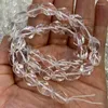 Loose Gemstones Natural Clear Quartz Beads 15'' Rock Crystal Twist Olive DIY For Jewelry Making Bracelets Necklace