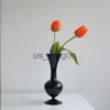 Vasos de vidro criativo vaso hidropônico castiçal preto suporte de vela de vidro nórdico desktop arranjos florais decoração para casa arte x0630