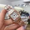 22mm Panthere WJPN0008 Fashion Lady Watches Swiss Quartz Womens Watch White Dial Rose Gold Two Tone Steel Bracelet Sapphire Wristw281m
