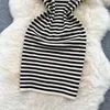 Abiti casual Estate Vintage Stripe Tank Top Dress Slim Fit Vita Wrap Hip Gonna