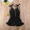 Kleding Sets lioraitiin 16 Jaar Peuter Kid Baby Meisje Kleding Mouwloze Romper Boog Print Zomer Vakantie Outfit 2 Kleuren J230630