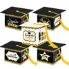 Emballage cadeau 10pcs Graduation 2023 Décoration Bonbons Boîtes Bachelor Hat Chocolat Cadeaux Emballage Sac Pour Congrats Grad Celebration Party Favors