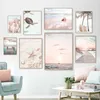 Altro Home Decor Beach Sea Wave Bridge Shell Reed Pink Art Canvas Painting Nordic Poster Stampe Picture Living Room Home Decor R230630