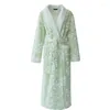 Womens Sleepwear Lovers Robe Women Winter Flannel Bathrobe Thicken Warm Men Kimono Bath Gown Sleepwar Night Wear Plus Size Nightgown