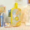 귀여운 연필 케이스 투명 PVC Kawaii 보관 가방 학생 문구 학교 용품 휴대용 대용량 화장품