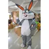 New Adult Grey beautiful Cute Bugs Bunny Rabbit Mascot Costume Halloween Christmas Dress Full Body Props Outfit Mascot Costume