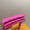 COUSSIN PM 실버/블랙/핑크/그린 숄더 백 모노그램 양각 핸드백 여성용 디자이너 핸들 백, 두꺼운 골드 컬러 체인 럭셔리 클러치 지갑 지갑