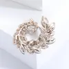 Brooches Rhinestone Crystal Olives Unisex Women And Men Wreath Brooch Pin Collar Jewelry Suit Coat T-shirt Dress Accessories