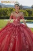 Lilás Butterfly Princess Quinceanera Dresses Off Shoulder Floral Applique Puffy Saia Espartilho Baile Sweet 15 Charro vestido mexicano