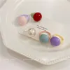 Cluster Rings 2023 Korean Fashion Vintage Cute Geometric Ball Shape For Women Girls Trend Colorful Plastic Jewelry Party Gifts