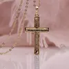 Charms Mode Klassische Zirkon Kreuz Anhänger Halskette für Frauen Trend Religiöse Amulett Schmuck Geschenk 230629