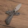 1st H8580 SMF Pocket Folding Knife D2 Stone Wash 5mm Blad TC4 Titanium Alloy Handle Ball Bearing EDC Mapp Knives 2 Styles