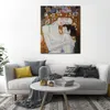 Famous Landscape Painting Gustav Klimt Canvas Art Le Tre Eta Della Donna Modern Living Room Decor