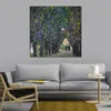 Famosa pintura de paisagem Gustav Klimt Canvas Art Tree Lined Road levando à mansão em Kammer Decoração moderna da sala de estar
