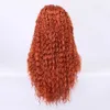 Nxy Orange Ginger Synthetic Lace Wigs for Black Women Kinky Curly Wig Lace Front Wig High Temperature Fiber Cosplay Wigs Daily Used 230524