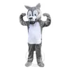 Adult size Gray Wolf Mascot Costume Custom fancy costume Cartoon theme fancy dress