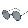 Sunglasses Frames Retro Round Pink Woman Brand Designer Sun Glasses For Alloy Mirror Female De Sol Black 230629