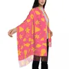 Foulards Été Ananas Lunettes de Soleil Femme Pashmina Châle Wraps Frange Écharpe Longue Large