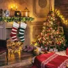 Bolsas de presente de meia de malha de Natal decorações de malha de Natal grandes meias personalizadas I0703