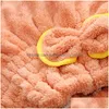 Shower Caps Microfibre Quick Hair Drying Bath Towel Spa Bowknot Wrap Towels Cap Bathroom Accessories Bonnets For Women Designer Drop Dhlsd