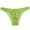 Underbyxor 4st/Lot Seugh Hollow Design Sexig påse Men bikini Underkläder BROSS FOME JACQUARD SHORTS MANA