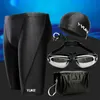 Men's Swimwear Men Swims Swimming Competition Competition Swim Equipment Goggles com tampão para o ouvido Case Bornks Briefs Muthwear