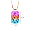 Pendentif Colliers Lovecryst 1pcs Fade Couleur Forme Carrée Pour Enfants Filles Mode Cadeaux D'amitié