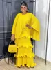Tvådelad klänning Miyake veckor Original nischdesign Kvinnors kostym Lång västkaka kjolregelbundet sjal Topp Two-Piece Set Spring 230629