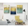 Other Home Decor Abstract Poster Yellow Golden Foil Art Nordic Blue Canvas Print Colorful Dots Art Painting Pictures Living Room Hotel Decor R230630