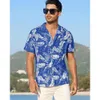 Polos Masculinos Camisas Havaianas Para Homens Tops de Manga Curta Roupas Gráficos de Penas Vestuário de Praia Roupas de Férias Grandes Camisas Masculinas Moda 230630