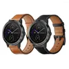 Uhrenarmbänder aus echtem Leder für Garmin Vivoactive 3 Music Vivomove HR Ersatz Venu Sq Forerunner 245 645