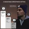 Berets LED Beanie With Light USB Rechargeable Headlamp Cap Winter Knitted Night Lighted Women Men I