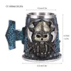 Kubki żywica Viking ze stali nierdzewnej kubek pirate stein kreatywny tankard czaszka kubek kubek herbaty kubek kubek pubowy wystrój 230629