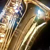 Sassofono tenore in si bemolle 901 di fascia alta laccato oro uno a uno strumento jazz con motivo scolpito con custodia sax tenore