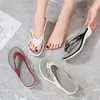 Slippers BEYARNE2023 Summer Women Metal Button Slides Shoes Wedge Beach Sandals Outside The Platform Leisure Toggle