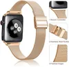 Bracelets intelligents minces pour bracelet Apple Watch 44mm 45mm 41mm 40mm 49mm 42mm bracelet en acier inoxydable pour iwatch série 7 6 5 3 SE 8 ultra