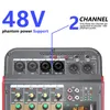 Mikser 6Channel Audio Mikser Outdoor Conference Audio USB Bluetooth Reverb Procesor audio Śpiewaj na żywo z kartą dźwiękową mikser