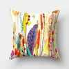 Cushion/Decorative Creative Color Painting Flowers Birds Cover Art Life Home Decoration Sofa Office Chair Lumbar Cushion Cover R230630