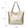 Bolsos de noche marca moda Casual mujer hombro plata oro negro bolso PU cuero mujer bolso grande señoras mano Sac 230629