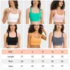 LL-227 Mulheres Yoga Roupas Colete de Verão Meninas Correndo Treinador Esporte Sutiã Senhoras Casual Adulto Beisebol Sportswear Exercício Roupa Interior Fitness Wear Elástico