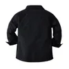 Enfants Chemises Printemps Automne Bébé Garçon Chemises Noir À Manches Longues Revers Cardigan Chemise Casual Enfants Gentleman Blouses Tops Tout-Petits Garçons Vêtements 230628