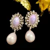 Charm Online Boucles d'oreilles de célébrités avec un design de niche Feel Light Luxury Highend Fashion Pink Pearl Boucles d'oreilles Unique Party 230630