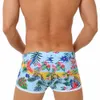 Herren-Bademode, Dschungel-Serie, handbemalte Blätter, Blumen, Druck, Herrenmode, Boxer, Badeshorts, sexy Trend, Strand, Boyshorts 230630